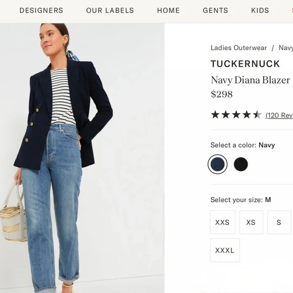 J. CREW Women's SchoolBoy Blazer Navy Blue Size 8 ~ Excellent Condition! - Picture 7 of 8